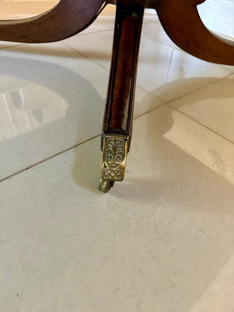 Outstanding Quality 16 Seater Antique George III Figured Mahogany Two Pilar Dining Table - Image 10